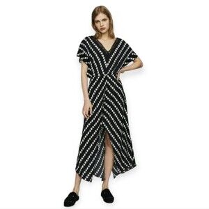 Maje Ritta Daisy Print Crepe Dress